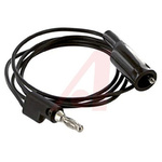Mueller Electric Crocodile Clip Lead, 10A, 300V, Black, 0.9m Lead Length