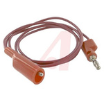 Mueller Electric Crocodile Clip Lead, 10A, 300V, Red, 0.9m Lead Length