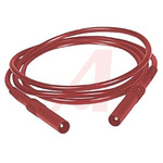 Mueller Electric Test lead, 20A, 1kV, Red, 1m Lead Length