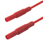 Hirschmann Test & Measurement, 16A, 1000V ac/dc, Red, 500mm Lead Length