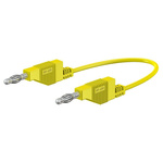 Staubli, 15A, 30 V ac, 60V dc, Yellow, 500mm Lead Length