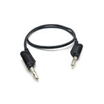 Mueller Electric Test Leads, 32A, 30V ac, Black, 0.25m Lead Length