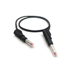 Mueller Electric Test Leads, 32A, CATII 600V, Black, 2m Lead Length
