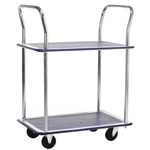 RS PRO 2 Shelf Steel Trolley, 725 x 470mm, 120kg Load