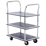 RS PRO 3 Shelf Steel Trolley, 725 x 470mm, 120kg Load