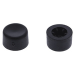 Black Push Button Cap, for use with Apem 9600 Series (Sub-Miniature Panel Mount Switch), Cap
