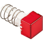 Red Square Push Button Lens for use with A8 Series