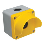 RS PRO Yellow Die Cast Aluminium Push Button Enclosure - 1 Hole 22mm Diameter