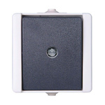 Grey Push Button Intermediate IP44 Light Switch Light Grey, 1 Way Screwless, 1 Gang, 250 V LED IP44 Thermoplastic