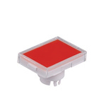 Red/Clear Push Button Cap, for use with YB Series Pushbuttons, Rectangular Solid Cap