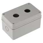 RS PRO Grey Plastic Push Button Enclosure - 2 Hole 22mm Diameter