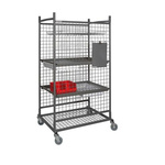 Facom 4 Shelf Component Shelf Trolley, 90 x 61 x 165mm