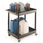 RS PRO 2 Shelf PE Trolley Trolley, 920 x 640 x 960mm, 175kg Load