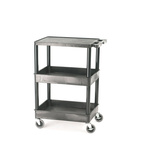 RS PRO 3 Shelf PE Trolley Trolley, 610 x 460 x 970mm, 150kg Load