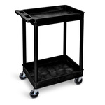 RS PRO 2 Shelf PE Trolley Trolley, 610 x 460 x 980mm, 150kg Load