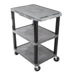 RS PRO 3 Shelf PE Trolley, 610 x 460mm, 150kg Load