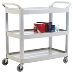 RS PRO 3 Shelf Plastic Trolley, 1030 x 510mm, 120kg Load