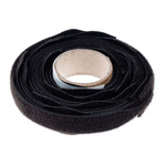 RS PRO  Self Engaging Black Hook & Loop Tape, 20mm x 200mm