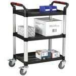 RS PRO 3 Shelf Aluminium Trolley Trolley, 630 x 424mm, 150kg Load