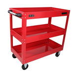 RS PRO 3 Shelf Steel Trolley Workshop Tool Trolley, 840 x 405 x 810mm, 50 (Per Level)kg Load