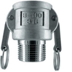 RS PRO Hose Connector, Straight Cam & Groove Coupling, BSPT 1in 1in ID, 17 bar