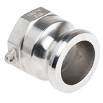 RS PRO Hose Connector, Straight Camlock Adaptor, BSPT 1-1/2in 1-1/2in ID, 17 bar