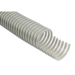 RS PRO Clear, Grey PUR Reinforced Flexible Ducting, 10m, (Minimum) 25mm Bend Radius