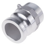 RS PRO Hose Connector, Straight Cam & Groove Adaptor, BSP 2in 2in ID, 17 bar