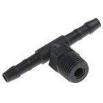 RS PRO Hose Connector, Tee Hose Tail Adaptor, R 1/8in 4mm ID