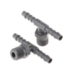 RS PRO Hose Connector, Tee Hose Tail Adaptor, R 1/4in 6mm ID