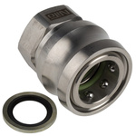 Nito Hose Connector, Straight Threaded Coupling, BSP 3/8in 3/8in ID, 390 bar