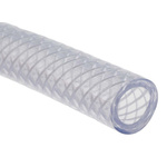 RS PRO Hose Pipe, PUR, 12.5mm ID, 18.5mm OD, Clear, 25m