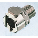 Colder Products Hose Connector, Straight Threaded Coupling, BSPT 1/8in, 17.3 bar