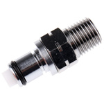 Colder Products Hose Connector, Straight Threaded Coupling, BSPT 1/4in, 17.3 bar