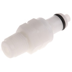 Colder Products Hose Connector, Straight Threaded Coupling, BSPT 1/8in, 8.3 bar