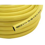 RS PRO Hose Pipe, PVC, 25mm ID, 32.5mm OD, Yellow, 50m