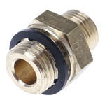 Legris Brass Pipe Fitting, Straight Compression Coupler, Male G 1/4in to Female 8mm