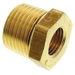Legris Brass Pipe Fitting, Straight Threaded Reducer, Male R 1/2in to Female G 1/4in
