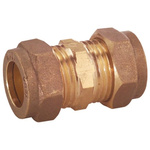 RS PRO Brass Pipe Fitting, Straight Compression Coupler 12mm