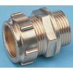 RS PRO Brass Pipe Fitting, Straight Compression Coupler, Male 3/8in 10mm