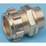 RS PRO Brass Pipe Fitting, Straight Compression Coupler, Male 1/2in 10mm