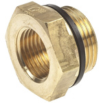 Legris Brass Pipe Fitting, Straight Threaded Reducer, Male G 3/4in to Female G 1/2in