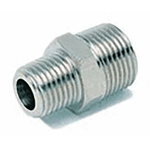 RS PRO Brass Pipe Fitting, Straight Threaded Fitting, Male 3/8in to Male 1/2in