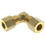 RS PRO Brass Push Fit Fitting, Elbow Compression Elbow, Female Metric M14 to Female Metric M14
