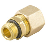 RS PRO Threaded Fitting, Straight Threaded Adapter, Female Metric to Male BSPT 1/4in
