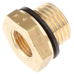 Legris Brass Pipe Fitting, Straight Threaded Reducer, Male G 1/4in to Female G 1/8in