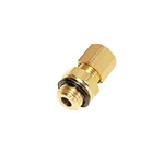 Legris Brass Pipe Fitting, Straight Push Fit Stud Fitting, Male BSPP G3/4in BSPP 3/4in 22mm