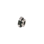 Legris Brass Pipe Fitting, Straight Push Fit Reducer, Male BSPP 1/8in to Female Metric M5x0.8mm