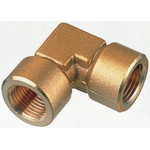 Legris Brass Pipe Fitting, 90° Threaded Elbow, Female G 3/8in to Female G 3/8in