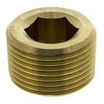 Legris Brass Pipe Fitting, Straight Threaded Plug, Male R 3/4in